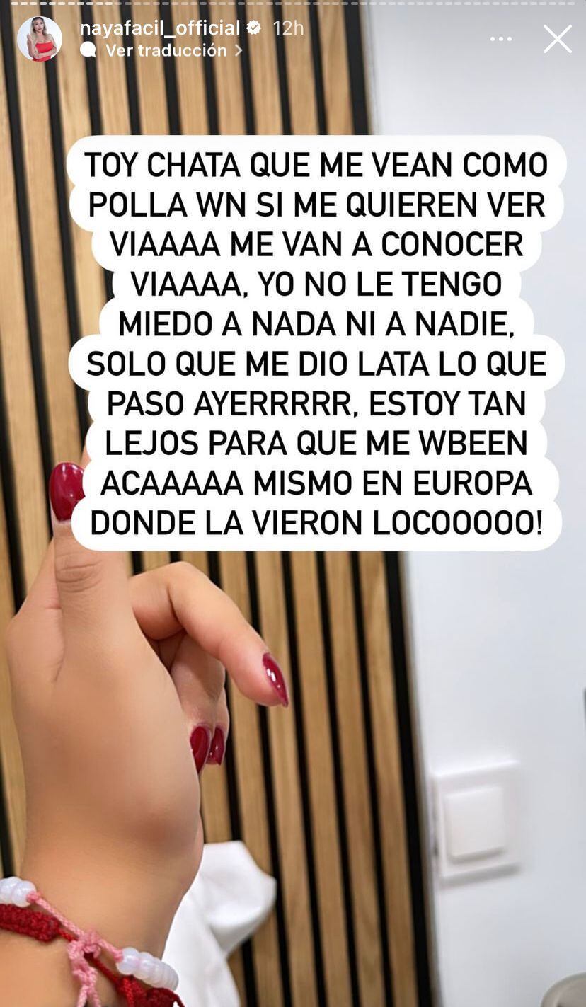 Naya Fácil vivió angustiante episodio en España que la llevó a tomar  drástica decisión: “Detesto que me hagan sentir vulnerable” – Publimetro  Chile