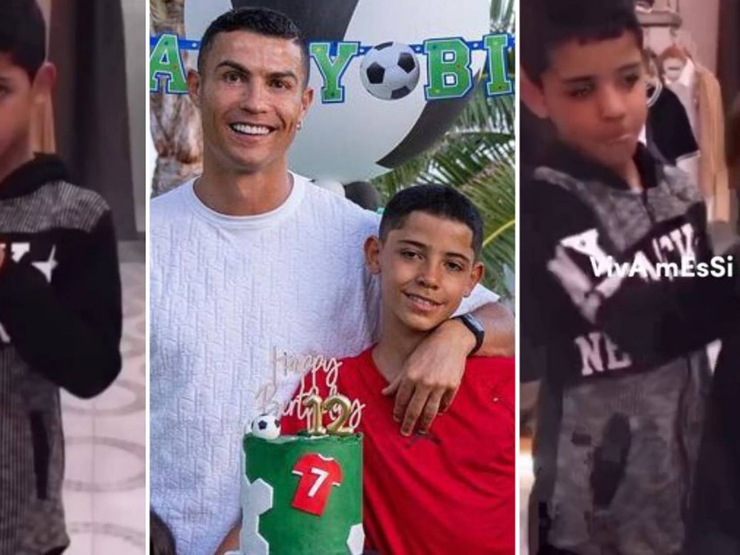 El hijo de Cristiano Ronaldo parece el clon de su papi cuando era niño;  mira estas fotos