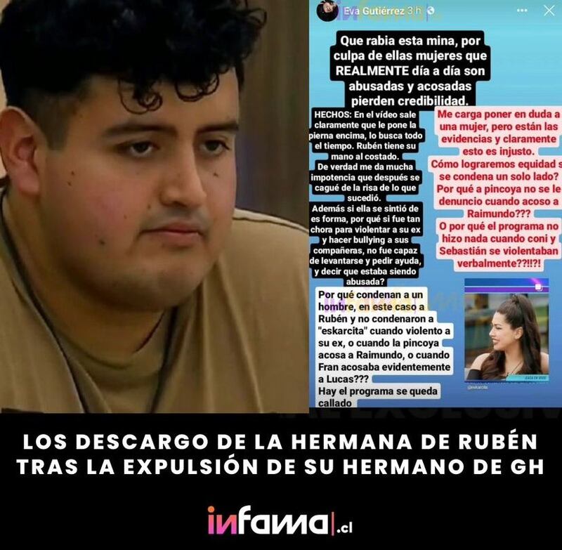 Hermana de Rubén arremetió contra CHV. Captur por Infama