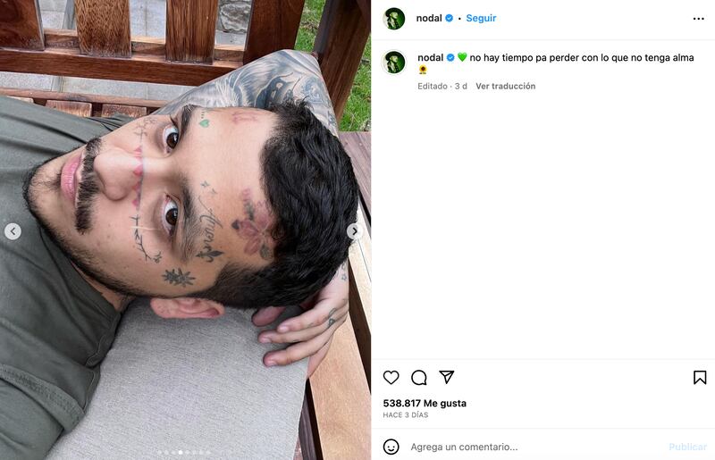 Christian Nodal está cumpliendo la promesa que hizo a su bebé con Cazzu, remover los tatuajes de su rostro previo a su nacimiento.