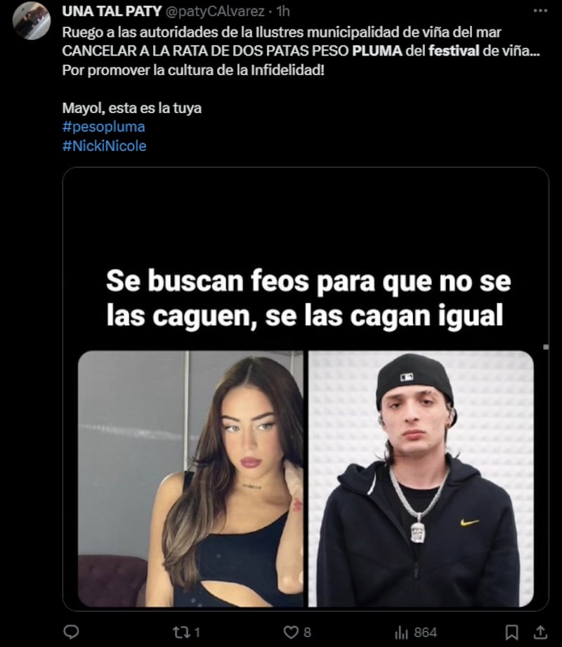 Reacción a la infelidad de Peso Pluma con Nicki Nicole | X