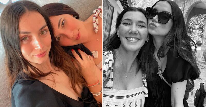 Ana de Armas junto a Claudia Muma, una de sus mejores amigas, en Cuba