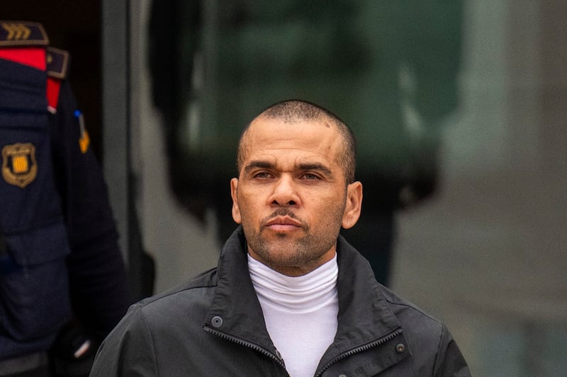 Dani Alves acudió este 28 de marzo a su primera cita en la Audiencia de Barcelona.