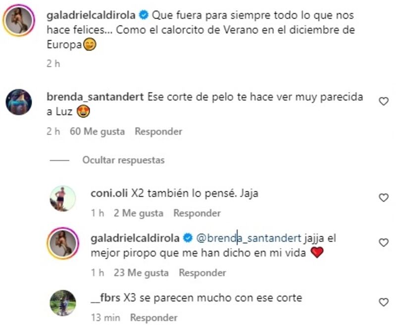 La hispana recibió, a su juicio, el "mejor piropo" de su "vida" en su última publicación de Instagram.