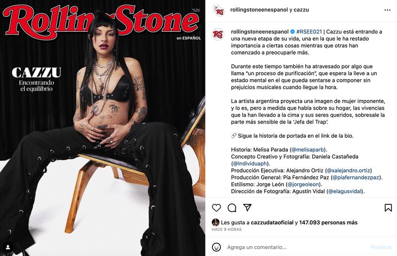 Cazzu en Rolling Stone