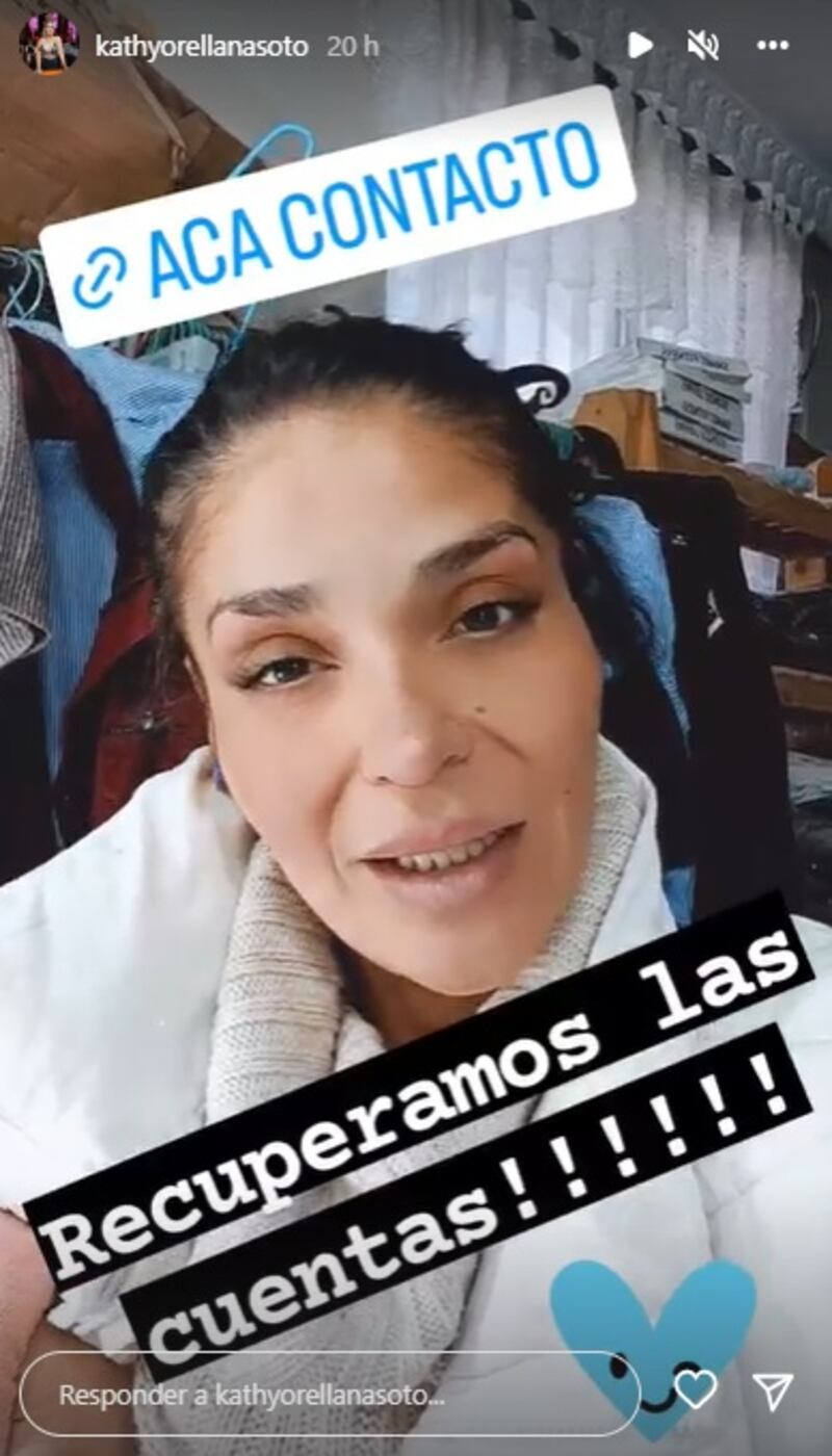 Katherine Orellana explicó a sus seguidores que su ausencia de las redes sociales se debió a que le habían hackeado su cuenta cuenta de Instagram.