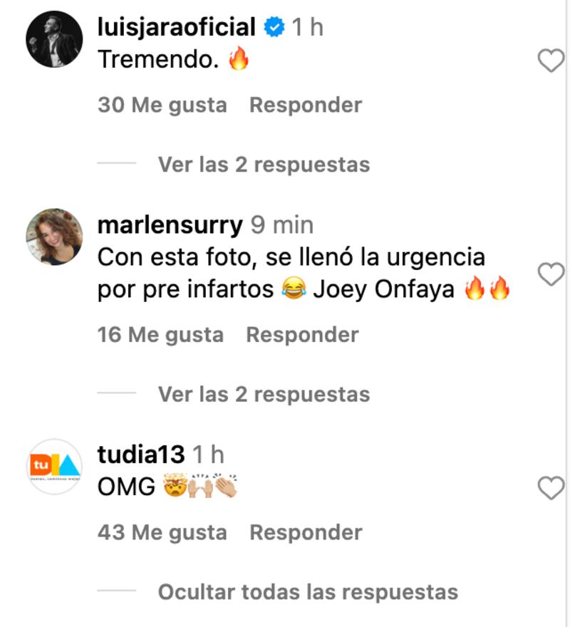 Comentarios en foto de José Luis Repenning | Captura: Instagram