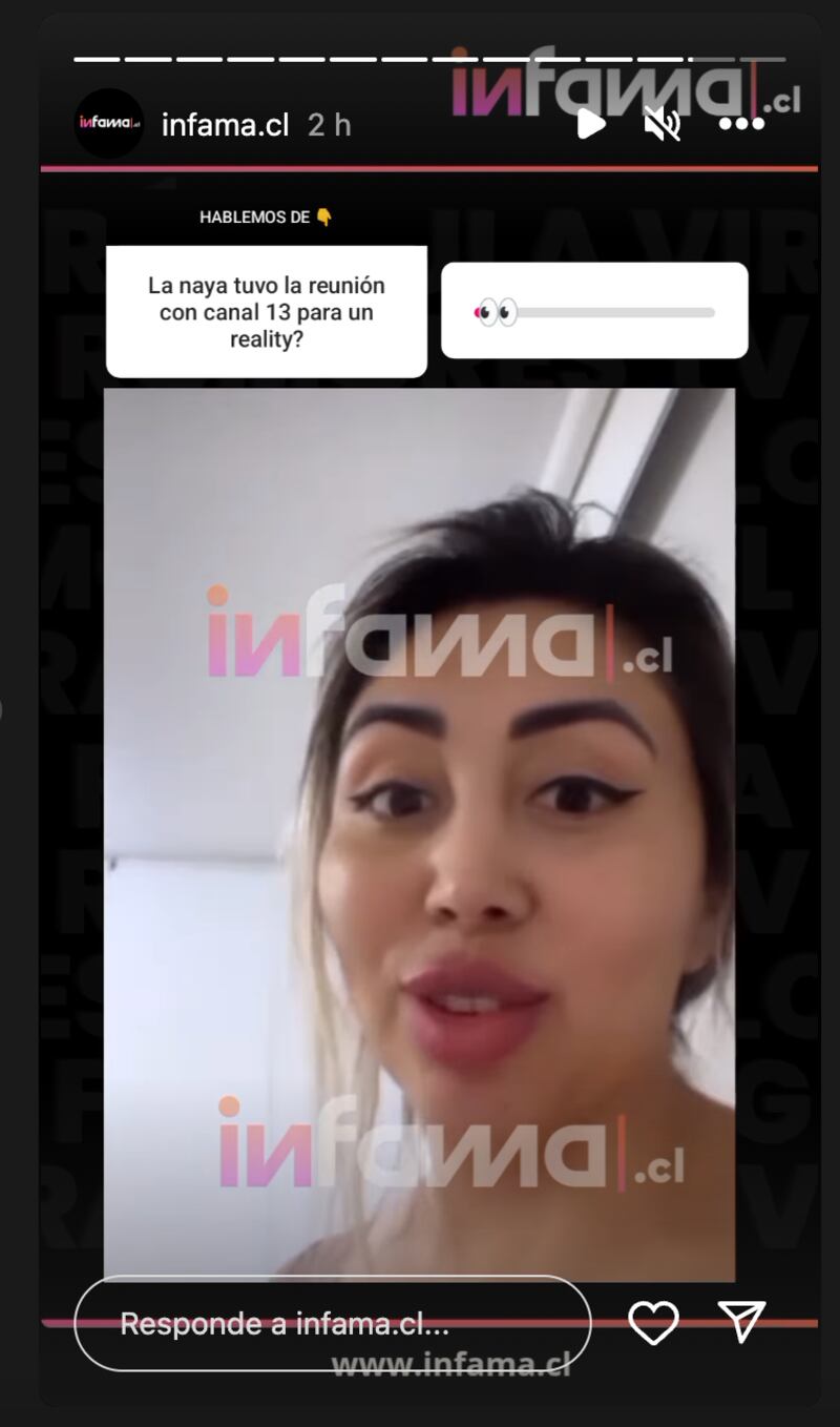 Historia de Infama sobre Naya Fácil | Fuente: Instagram