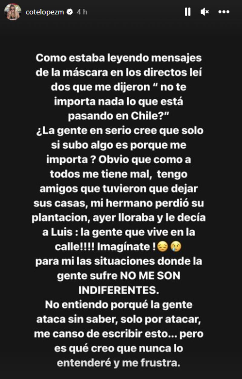 Historia de Coté López | Instagram