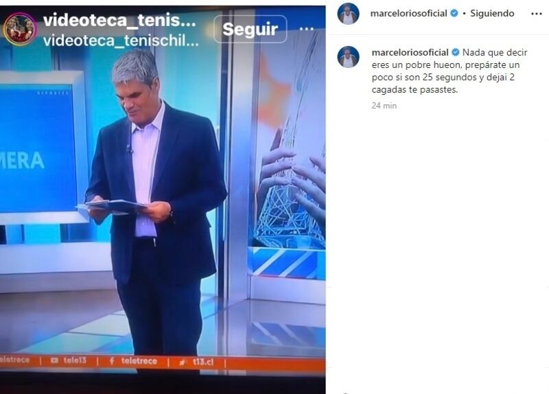 El retirado tenista profesional las emplumó nuevamente en contra del periodista deportivo.