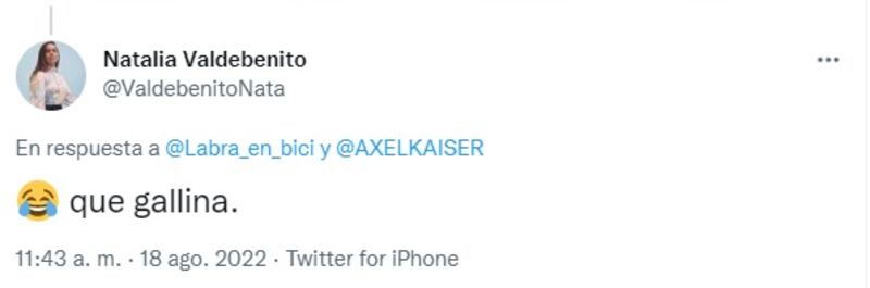 Natalia Valdebenito respondió a la recomendación que le hizo Axel Kaiser.