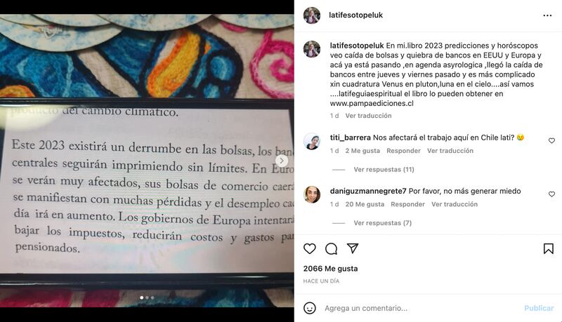 Publicaciones de Latife Soto | Fuente: Instagram