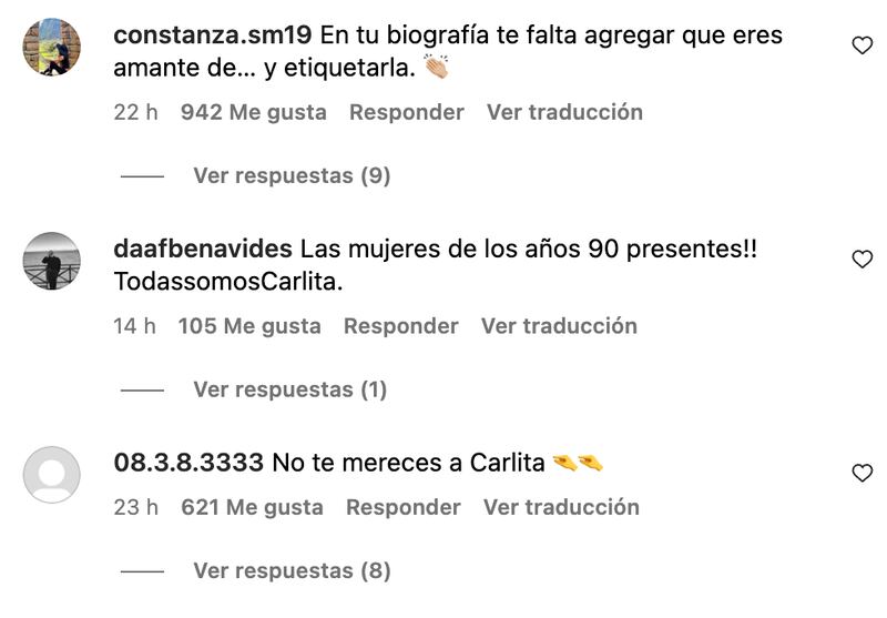 Comentarios a Francisco Kaminski | Captura: Instagram