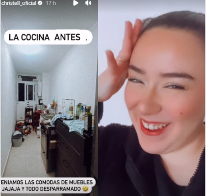 La cantante Christell Rodríguez compartió con sus seguidores su profunda alegría al mostrar cómo quedó la renovada cocina del  departamento que compraron junto a su marido Roberto Parra en Viña del Mar. 
Fue través de sus historias de Instagram que la exparticipante de “Aquí se Baila” subió una fotografía con el antes y después de la cocina, a la cual le colocaron muebles hechos a la medida, dando un aspecto totalmente moderno.
“Ya está lista. Estoy a punto de ponerme a llorar, porque está preciosa. Es algo que queríamos mucho y estábamos esperando hace rato. Somos muy afortunados de poder tenerla”, consignó Página 7.
Además, aclaró para los mal pensados, que todo salió producto de sus esfuerzos y no fue por canje.