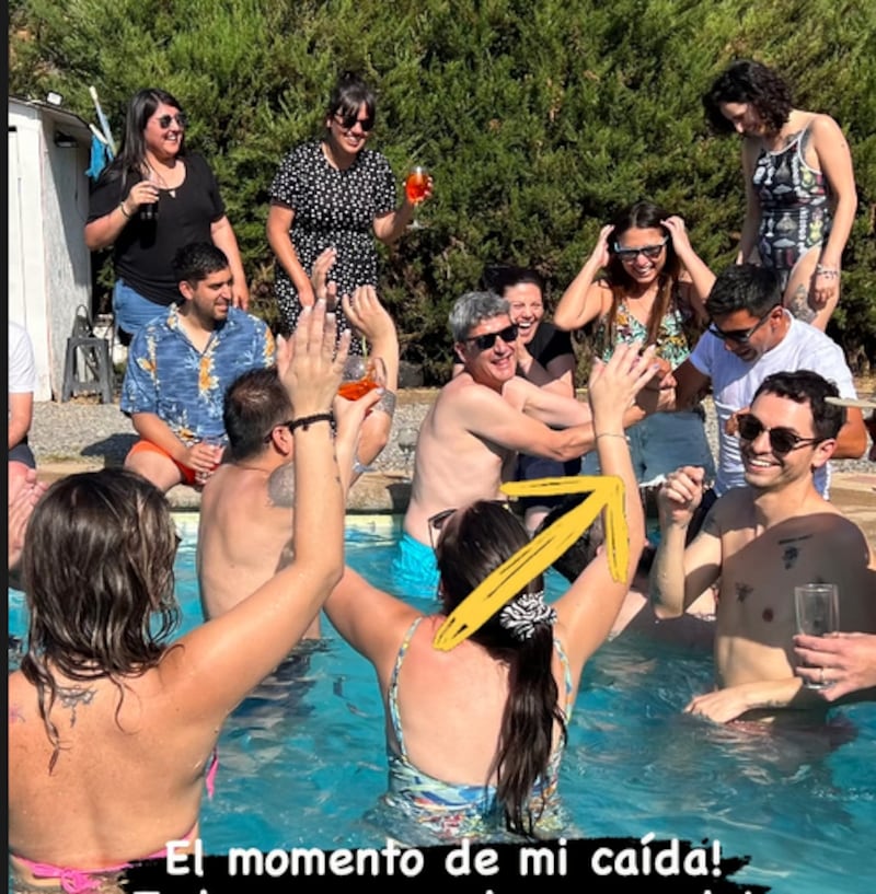 Juan Pablo Queraltó  quedó con el agua hasta el cuello en paseo de CHV.