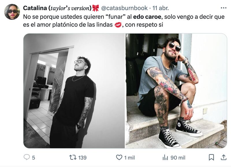 Comentarios sobre Edo Caroe | Captura: X (Twitter)