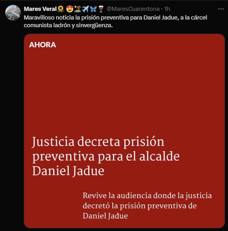 Reacción prisión preventiva Daniel Jadue | X