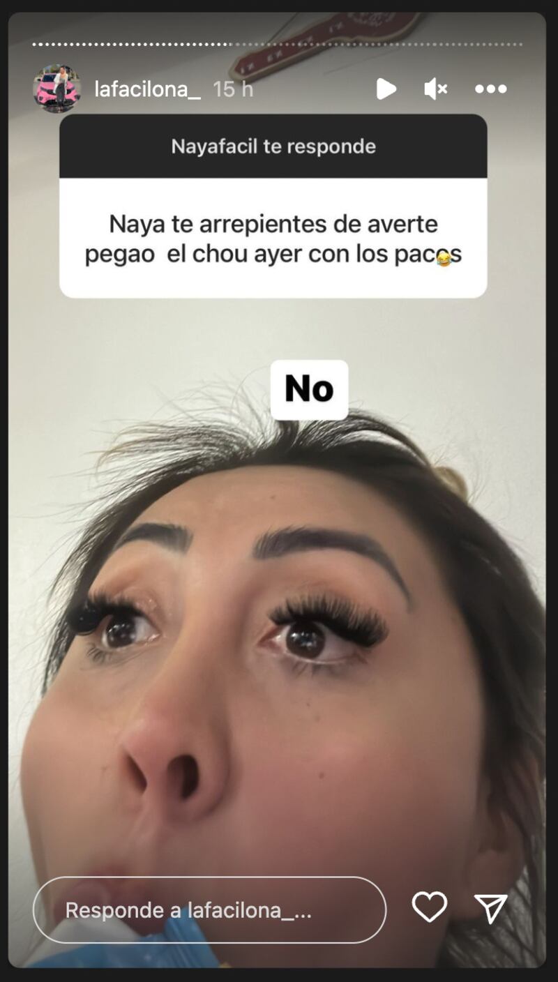 Historias de Naya Fácil | Fuente: Instagram