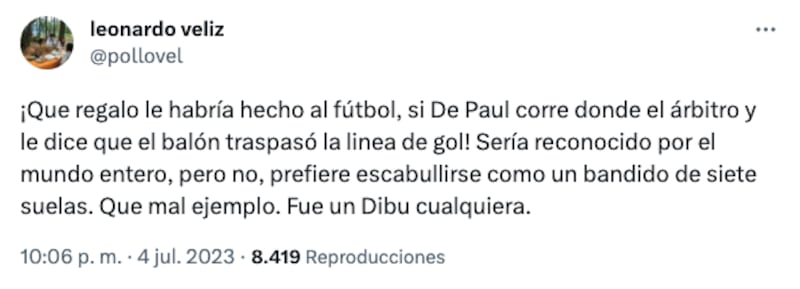 El comentario del "Pollo" Véliz sobre el "Tuto" de Paul