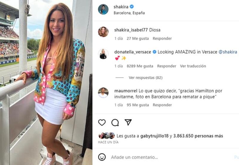 Shakira regalo Hamilton