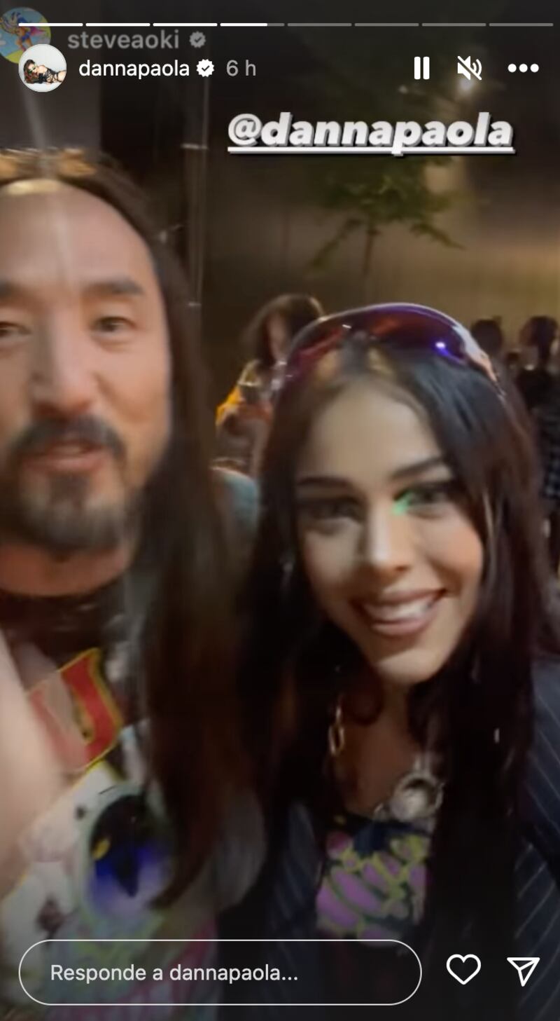 Steve Aoki y Danna Paola