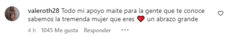 La bailarina también apoyó a la parlamentaria de la acusación de Daniela Aránguiz.