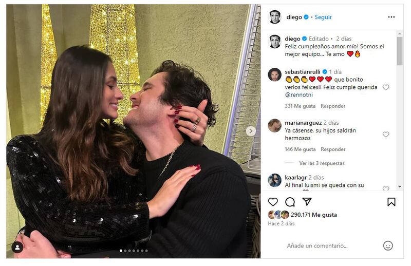 Diego Boneta celebró el cumpleaños de Renata Notni con esta tierna publicación