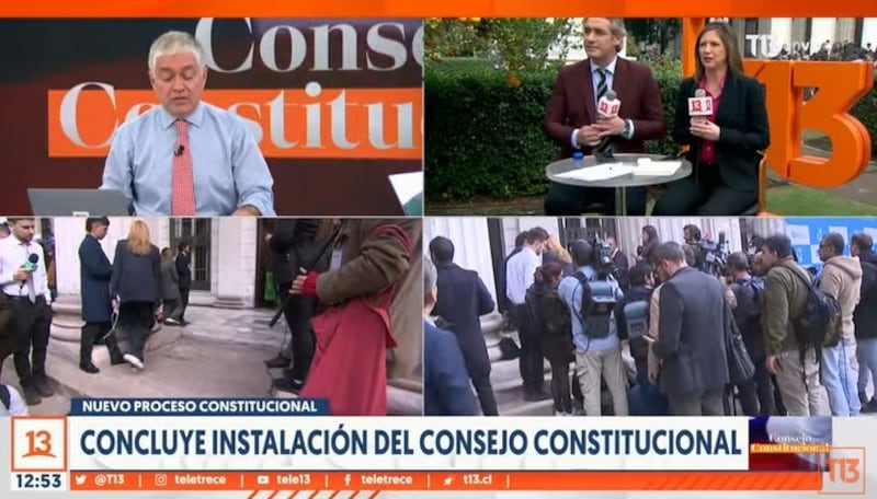 Los animadores de "Tu día" dejaron su labor en la conducción del matinal para trabajar en la cobertura de prensa de la primera sesión del Consejo Constitucional.