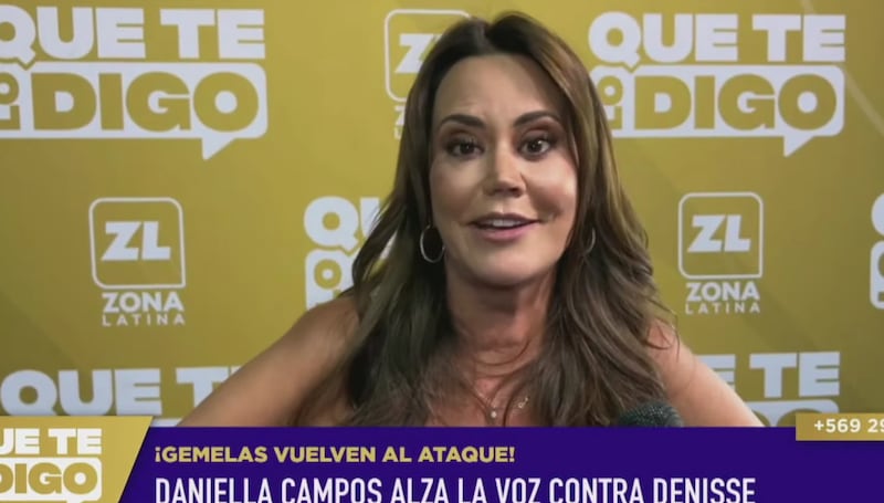 Daniela Campos minimiza querella de su gemela Denisse Campos.