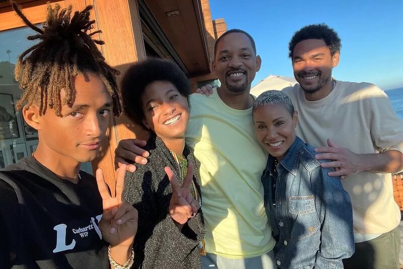 Will Smith, Jada Pinkett y sus hijos / Captura de Instagram