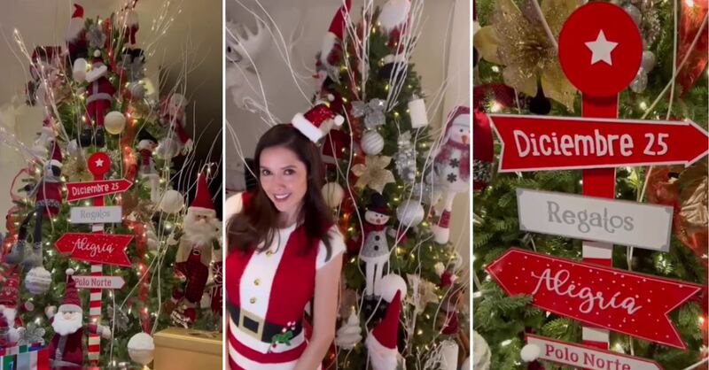 Marlene Favela eligió cada detalle de su árbol de Navidad con su hija este 2022