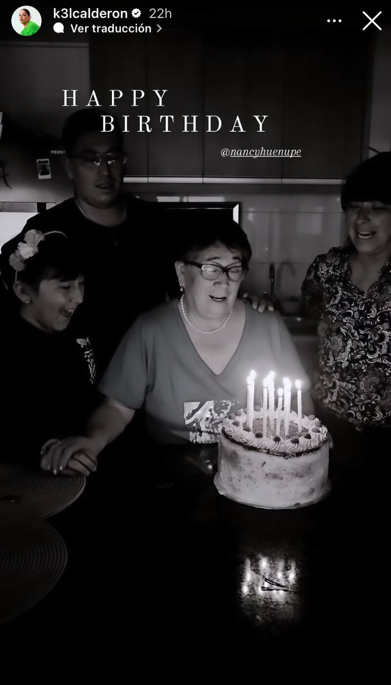 Kel celebró cumpleaños de Nancy Huenupe. Captura de Instagram