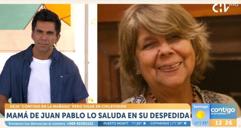 El periodista fue sorprendido en su adiós del "Contigo en la mañana" por su madre, Teresa.