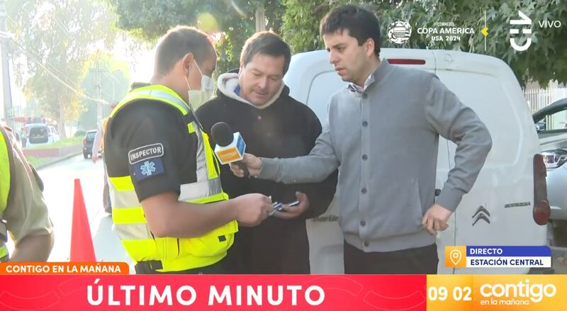 Conductor fiscalizado en Estación Central