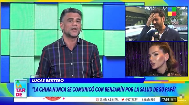 En el programa argentino dieron cuenta del apoyo que Vicuña ha recibido de parte de "Pampita" y la nula preocupación que ha tenido "China" Suárez por el estado de salud del padre del actor.