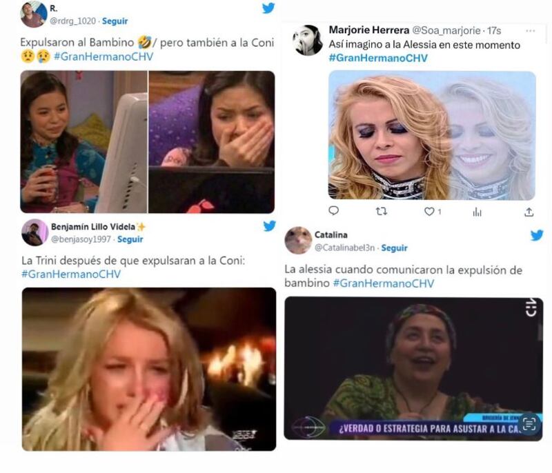 Twitter reaccionó expulsión de queridos participantes de Gran Hermano. Captura de pantalla