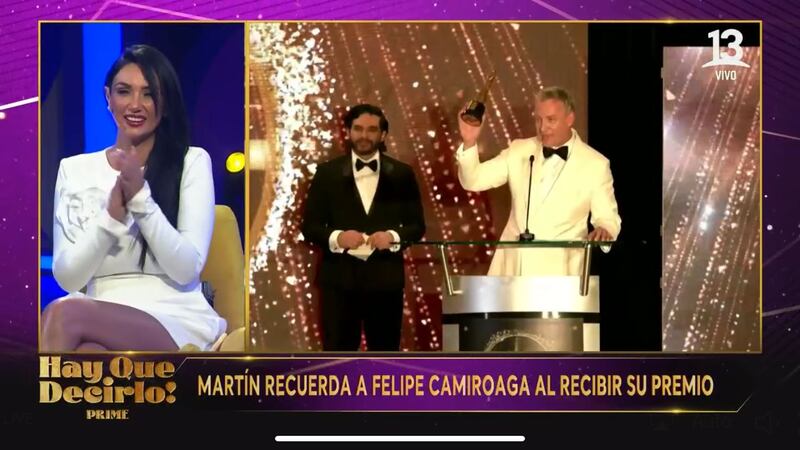 Martín Cárcamo en los Premios Martín Fierro | Gentileza: Canal 13