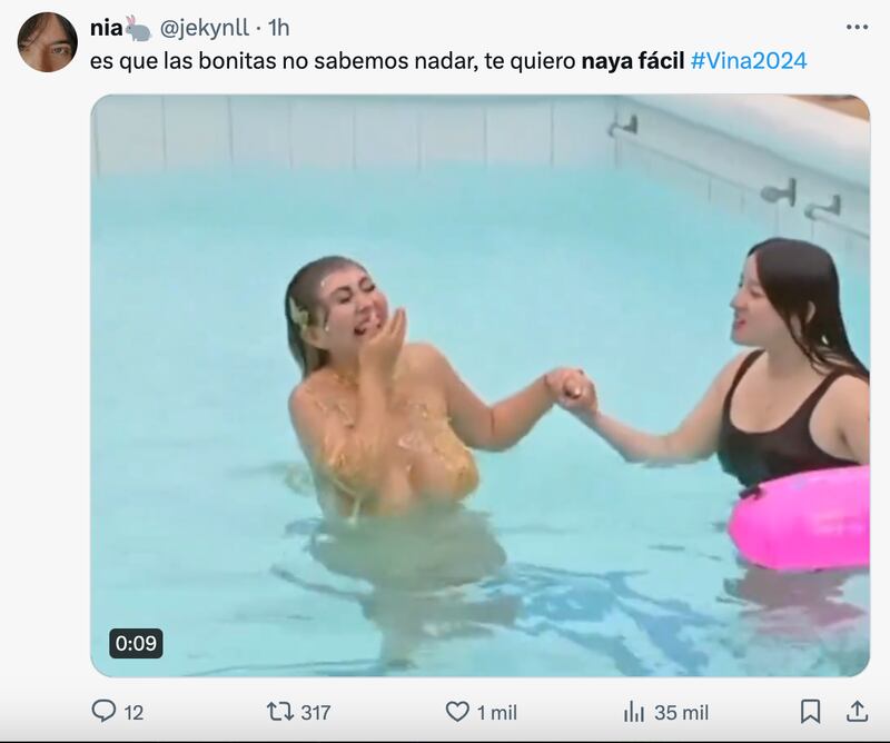 Comentarios sobre piscinazo de Naya Fácil | Fuente: X (Twitter)