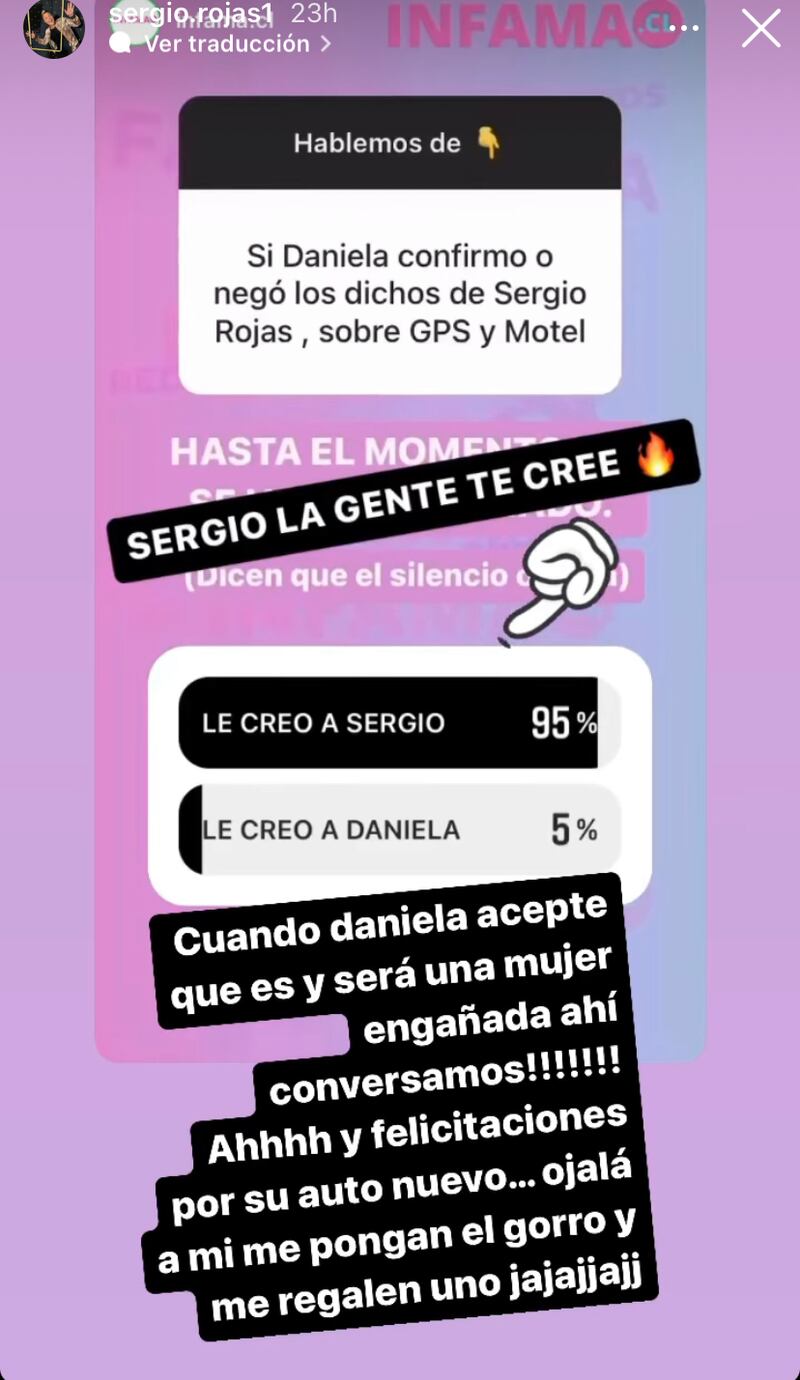 Historia de Sergio Rojas | Instagram