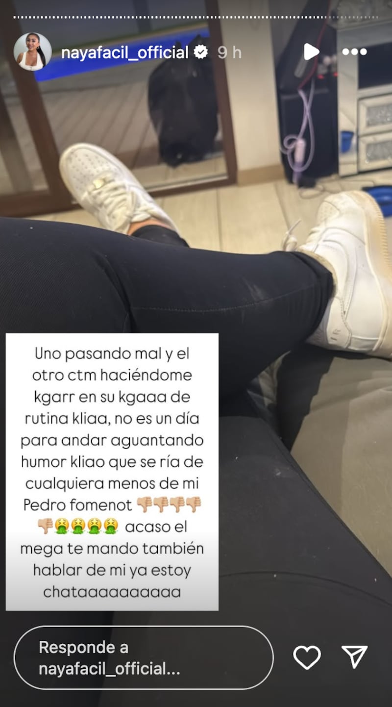 Historia de Naya Fácil contra Pedro Ruminot y Mega | Captura: Instagram @nayafacil_official