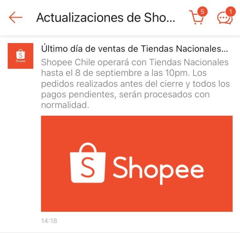 Captura Shopee Chile