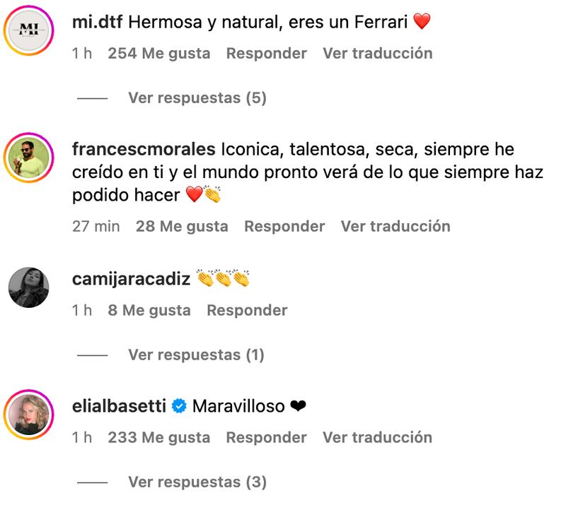 Comentarios sobre Carla Jara | Captura: Instagram