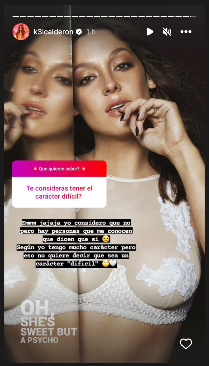 Historias Kel Calderón - Fuente: Instagram