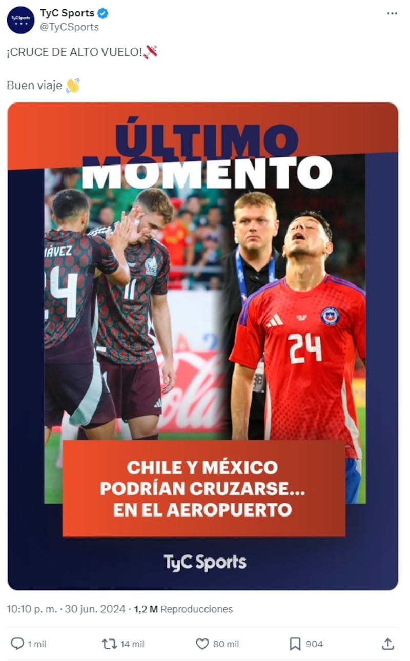 Los medios deportivos de Argentina se burlaron de la eliminación de la selección chilena en Copa América.