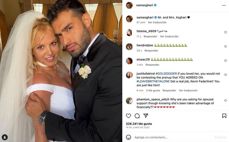 Britney Spears y Sam Asghari