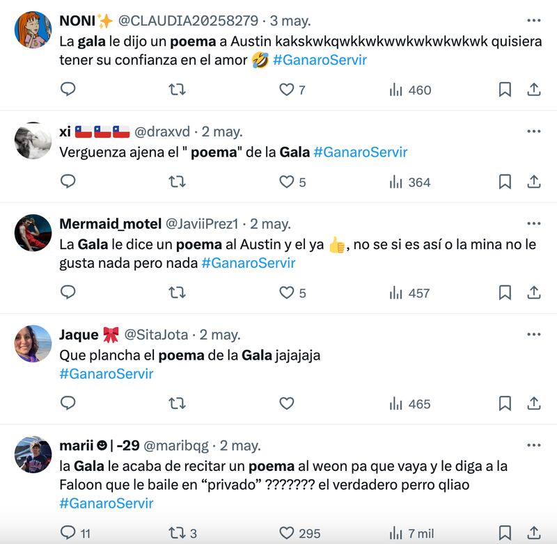 Comentarios sobre Gala Caldirola | Captura: X (Twitter)