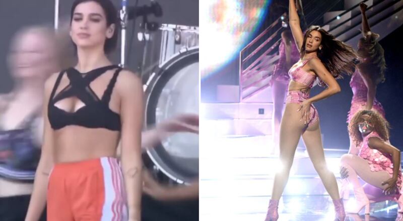 Dua Lipa, su antes y después de llegar a la fama.