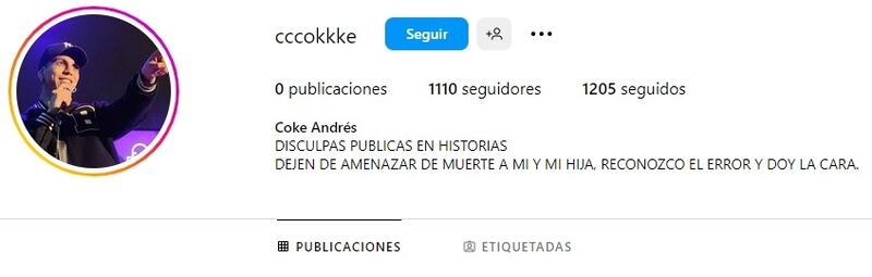 Coke Andrés denunció haber recibido amenazas de muerte luego de haberse viralizado su chiste en contra de Daniel Palma Yáñez, el carabinero asesinado durante un control de identidad.