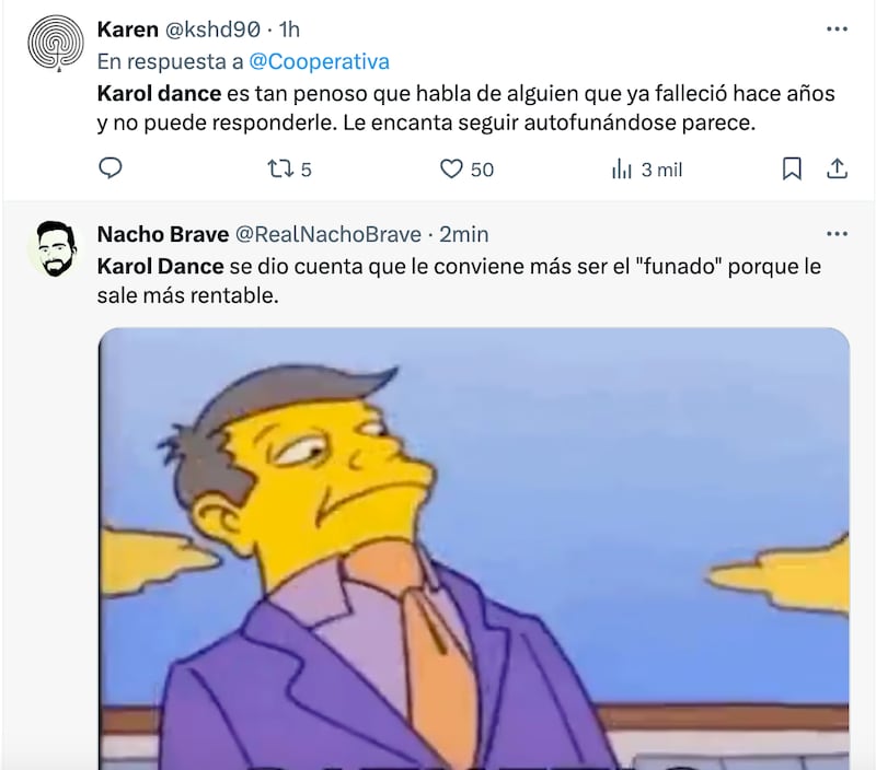 Comentarios sobre Karol Lucero | Captura: X