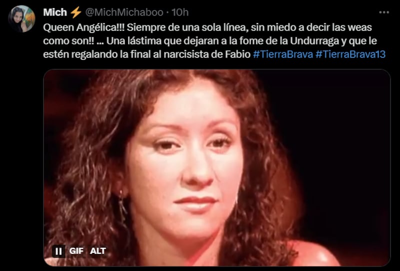 Comentario sobre pelea de Angélica Sepúlveda y Fran Undurraga en "Tierra Brava